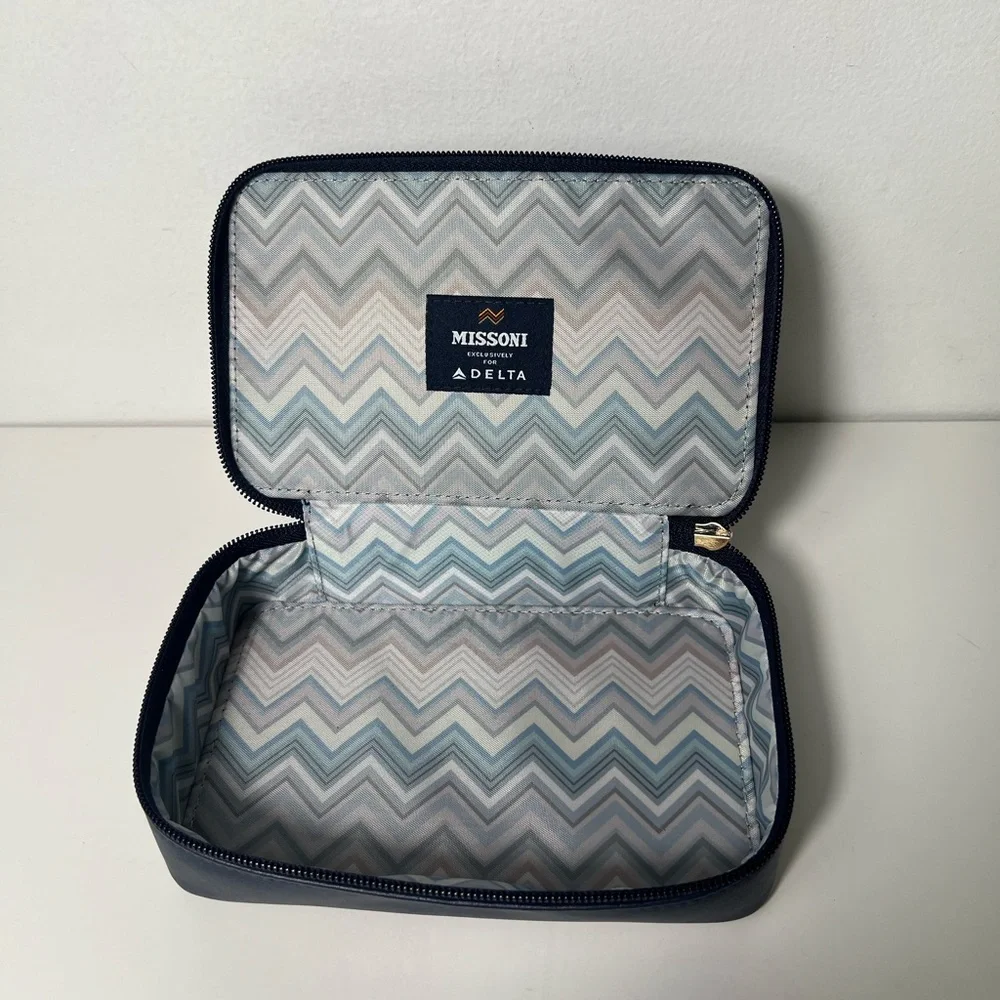 Missoni X Delta One First Class Amenity Travel Cosmetic Dopp Kit Bag Case